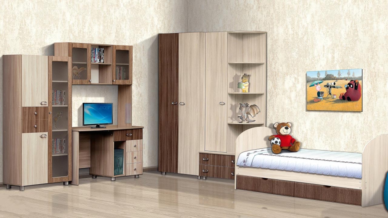 Шкаф 2-х створчатый платяной ПМ 2 "Юниор 6" от магазина мебели МегаХод.РФ