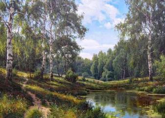 Репродукция "Лесная запруда" Репродукция "Лесная запруда"