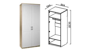 Шкаф 2-х створчатый "Ивушка 10 Прованс" Шкаф 2-х створчатый "Ивушка 10 Прованс"