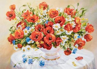 Репродукция "Маки и ромашки" Репродукция "Маки и ромашки"