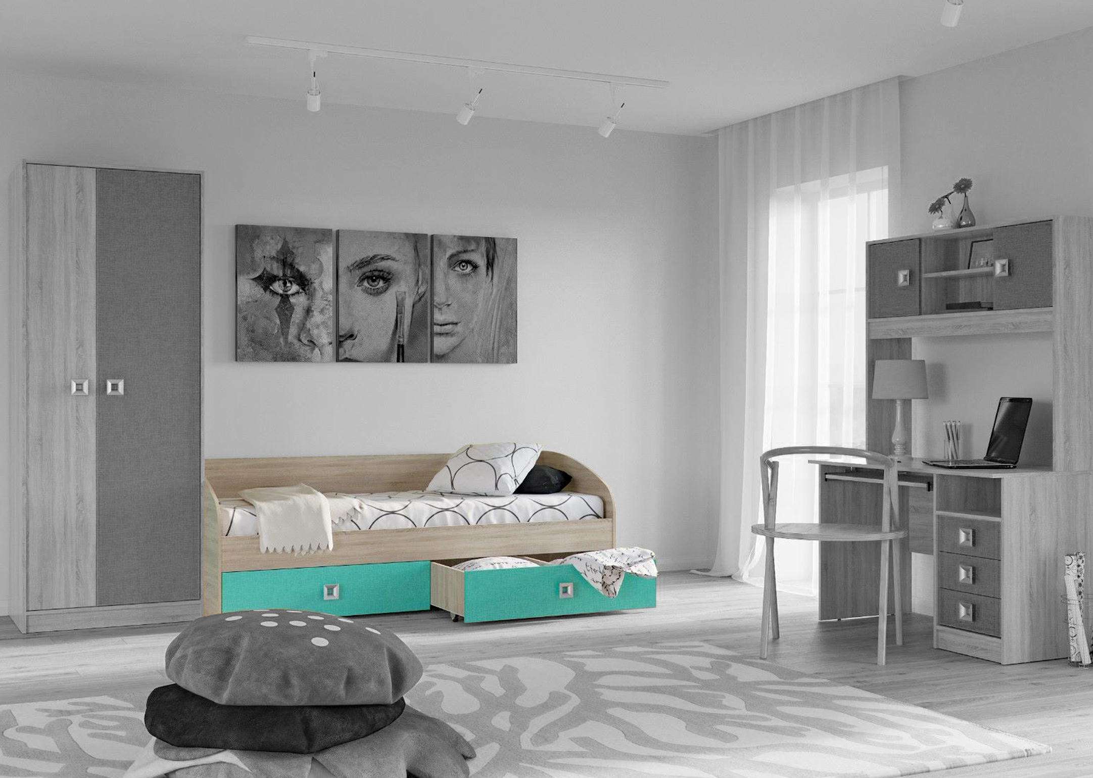 Кровать с ящиками "Сити" от магазина мебели МегаХод.РФ
