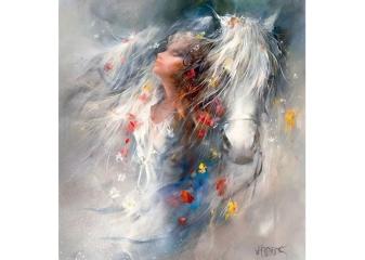 Репродукция "Девушка и белая лошадь" Репродукция "Девушка и белая лошадь"