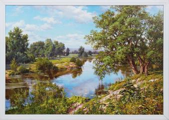 Репродукция "Пейзаж с рекой"