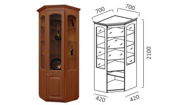 Шкаф МЦН витрина угловая "Гармония 4"