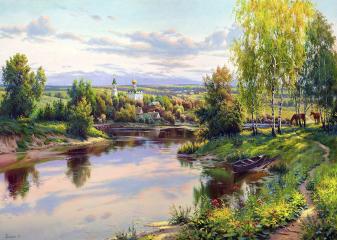 Репродукция "Лето в деревне"