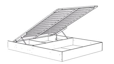 Ортопед. основание с подъем. механизмом и ящиком для белья "Домани"