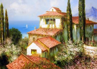 Репродукция "Средиземноморский пейзаж"