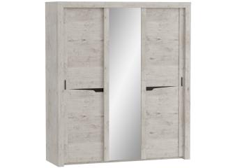 Шкаф 3-х створчатый с раздвижными дверями "Соренто град"