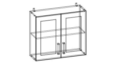 Кухонный шкаф витрина "Бомбей" 800