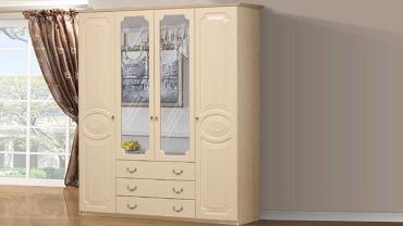 Шкаф 4-х створчатый с ящиками "Ивушка 5"