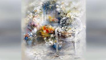 Репродукция "Итальянский дворик" Репродукция "Итальянский дворик"